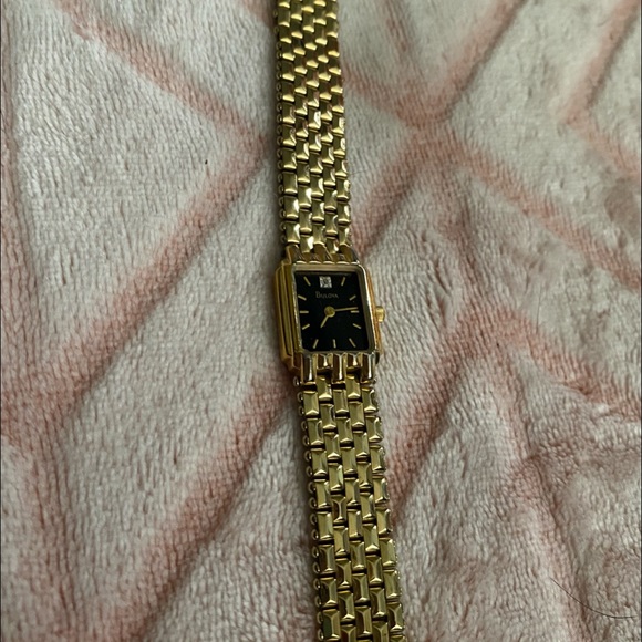 Bulova gold diamond watch - Picture 6 of 8
